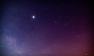 Galaxy Sky with North star