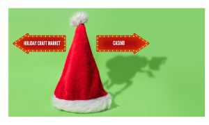 Image of Christmas hat with Grinch shadow for story on how problem gambling nearly was the Grinch that stole the Christmas market in Waterloo