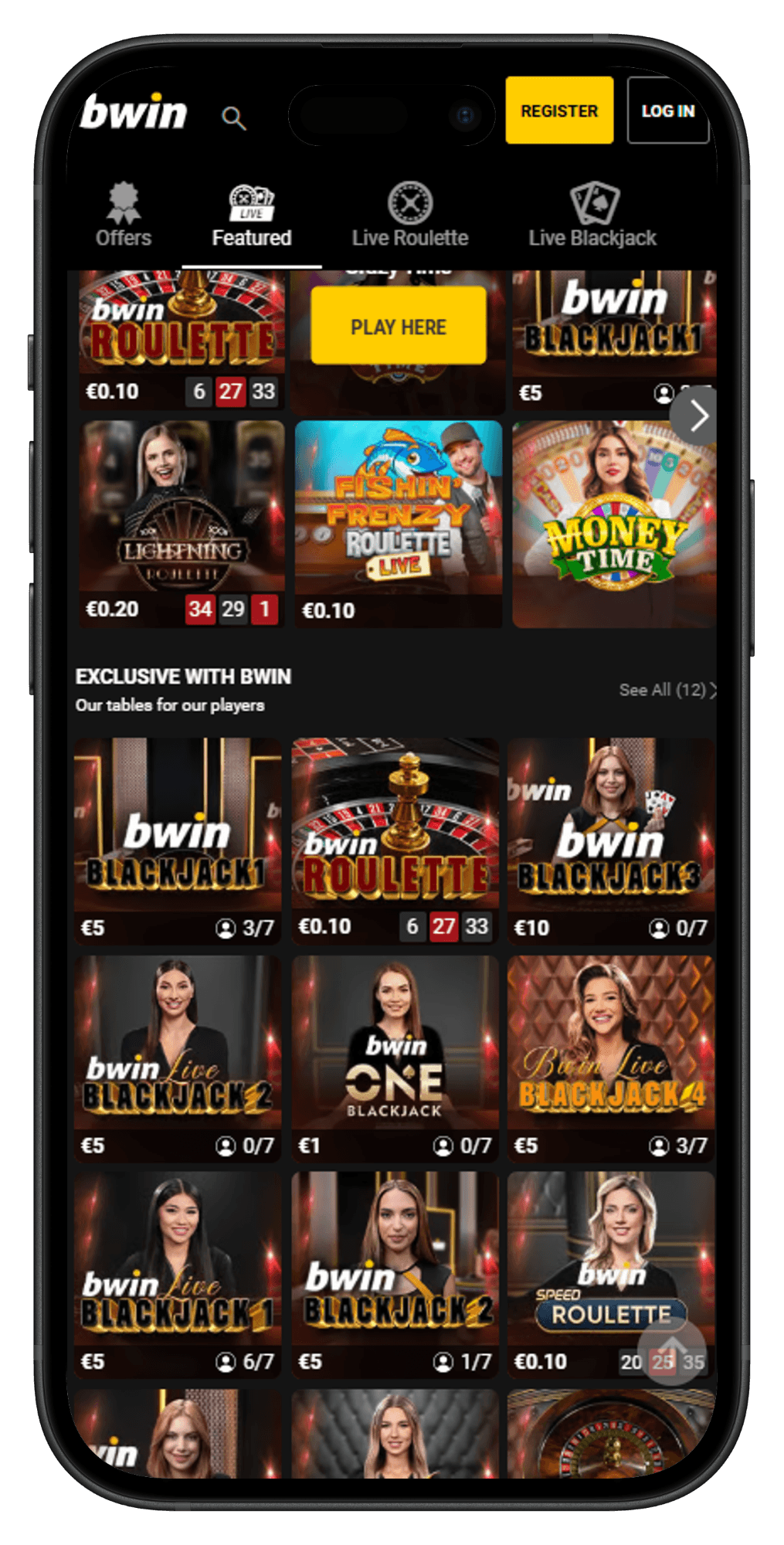 bwin casino exclusive live casino