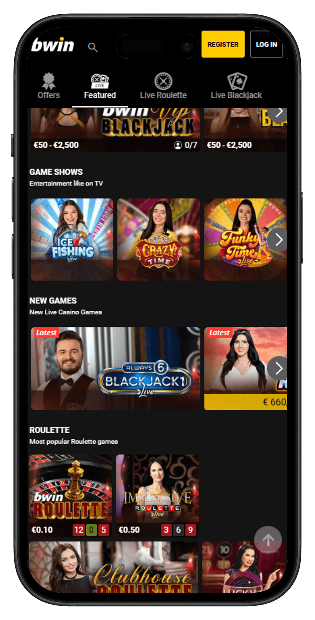 bwin casino game shows