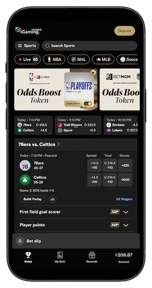 BetMGM app Ontario Sportsbook